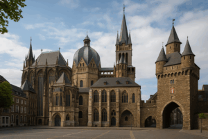 20250424_2047_Aachener Wahrzeichenkombination_simple_compose_01jsmhxqeye26909801pqmdrss